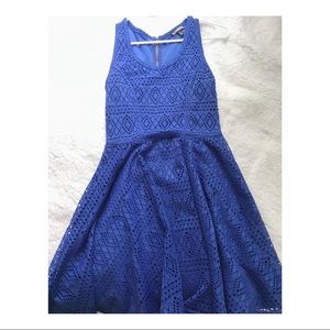 blue eyelet dress - EXPRESS